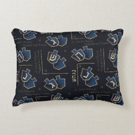 Hanukkah Pillow A Underbar Miracle där Blue Prydnadskudde