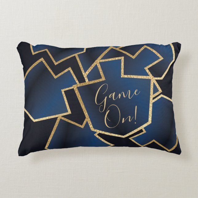 Hanukkah Pillow Dreidels spelar på Prydnadskudde (Framsidan)