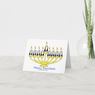 Hanukkah pingvin helgkort