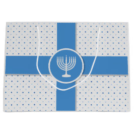 Hanukkah Polka Dot Wrapped Gift