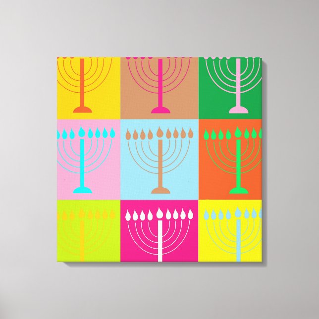 hanukkah Pop Art Canvastryck (Framsida)