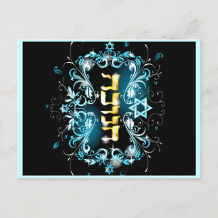 Hanukkah Postcard Helg Vykort