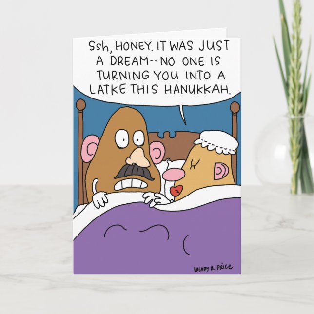Hanukkah Potatohead Hanukkah Joke Pappert kort (Framsida)