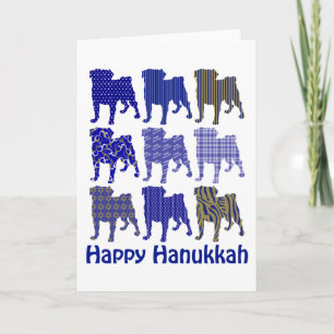 Hanukkah Pugs Helgkort
