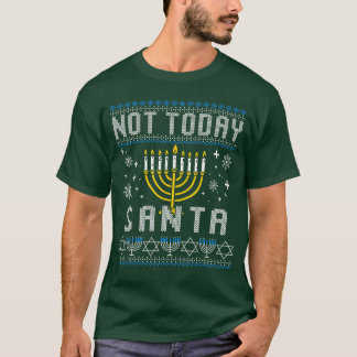 Hanukkah Pyjamas Notoday Santa Chanukah PJs retro T Shirt