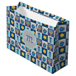 Hanukkah Quilt Personlig Large Gift Bag