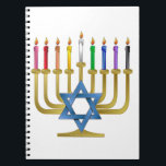 Hanukkah Rainbow Candles Guld Menorah Anteckningsbok<br><div class="desc">Du tittar på Lee Hiller-designsamlingen av Hem- och Office Decor,  Apparel,  Gifts and Collectibles. Utformningen omfattar Lee Hiller Photography och Mixed Media Digital Art Collection. Du kan visa hennes naturfotografi på http://HikeOurPlanet.com/ och följa hennes vandrande blogg i Hett Vår nationalpark.</div>