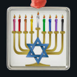 Hanukkah Rainbow Candles Guld Menorah Julgransprydnad Metall<br><div class="desc">Du tittar på Lee Hiller-designsamlingen av Hem- och Office Decor,  Apparel,  Gifts and Collectibles. Utformningen omfattar Lee Hiller Photography och Mixed Media Digital Art Collection. Du kan visa hennes naturfotografi på http://HikeOurPlanet.com/ och följa hennes vandrande blogg i Hett Vår nationalpark.</div>