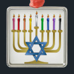 Hanukkah Rainbow Candles Guld Menorah Julgransprydnad Metall<br><div class="desc">Du tittar på Lee Hiller-designsamlingen av Hem- och Office Decor,  Apparel,  Gifts and Collectibles. Utformningen omfattar Lee Hiller Photography och Mixed Media Digital Art Collection. Du kan visa hennes naturfotografi på http://HikeOurPlanet.com/ och följa hennes vandrande blogg i Hett Vår nationalpark.</div>