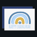 HANUKKAH Rainbow Menorah Dreidel Greeting Card<br><div class="desc">Vårt Rainbow Menorah Hanukkah Greeting-kort har en populär Rainbow-design som flippar över för att bli en helig Hanukkah/ Chanukah-menorah. Denna moderna utformning är ett vackert, roligt sätt att önska familj och vänner en Lycklig Hanukkah i stil. Text på motsatt sida kan vara personlig/ändrade frågor: meddelande oss eller e-post BestDressedBread@gmail.com Lycklig...</div>