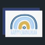HANUKKAH Rainbow Menorah Dreidel Greeting Card<br><div class="desc">Vårt Rainbow Menorah Hanukkah Greeting-kort har en populär Rainbow-design som flippar över för att bli en helig Hanukkah/ Chanukah-menorah. Denna moderna utformning är ett vackert, roligt sätt att önska familj och vänner en Lycklig Hanukkah i stil. Text på motsatt sida kan vara personlig/ändrade frågor: meddelande oss eller e-post BestDressedBread@gmail.com Lycklig...</div>