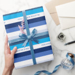 Hanukkah Rand Personlig Helgdag Presentpapper<br><div class="desc">Roligt och djärv,  men ändå enkel och chic,  detta pappra koordinerar med så många rosett band och bågar! Lägg till vilken namn eller mening som helst för en verkligt personlig gåva.</div>