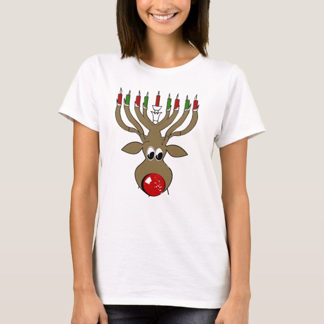 Hanukkah Reindeer -.png T Shirt (Framsida)