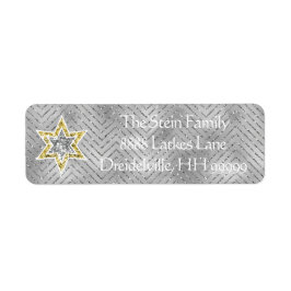 Hanukkah Retur-etiketter "Elegant Menorah" Returadress Etikett