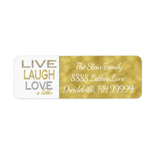 Hanukkah Retur Labels Guld/Silver "Kärlek a Latke" Returadress Etikett