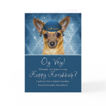 Hanukkah Rolig Chihuahua i en Yarmulke
