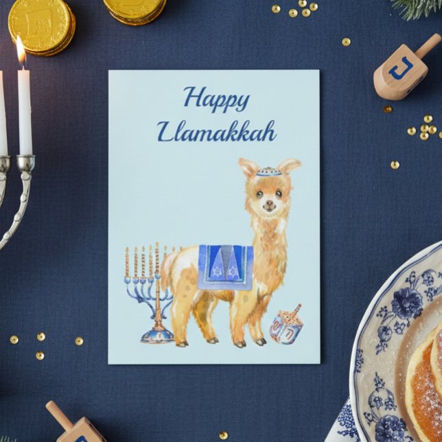 Hanukkah Rolig Lama Llamakkah Chrismukkah Julkort (Skapare uppladdad)