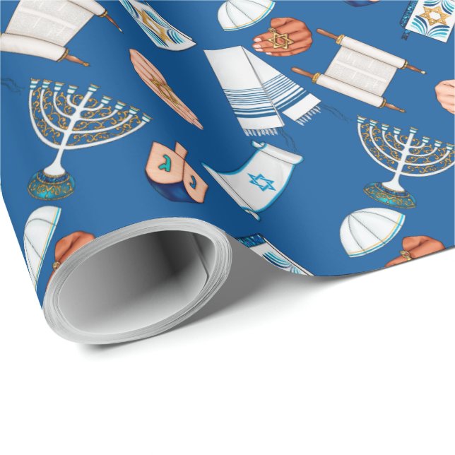 Hanukkah Rolig Presentpapper (Rullad Hörn)