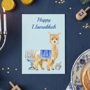 Hanukkah Roliga Lama Llamakkah Chrismukkah Julkort