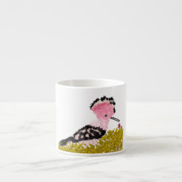 Hanukkah rosa dreidel gelt och hoopoe espressomugg