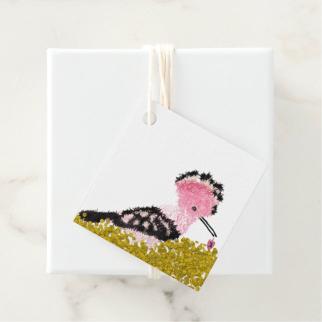 Hanukkah rosa dreidel gelt och hoopoe gåvor etiketter (På plats)