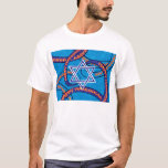 Hanukkah rosett band tröja<br><div class="desc">Ritualen,  enligt judisk lag och anpassningsbar,  är att tända en singel tänder varje natt för åtta på nätterna. Stearinljusen är ställer in på ett framstående fönster eller near dörren som leder till gatan.</div>