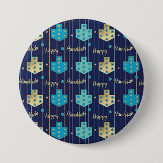 Hanukkah Round Buttons Finare Shmancey Dreidels Knapp
