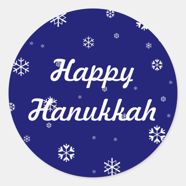 Hanukkah Runt Klistermärke (Framsida)