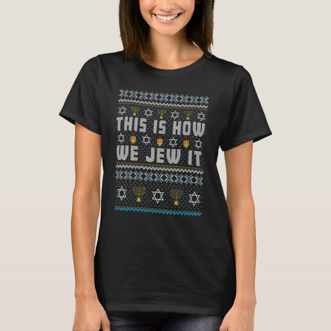 Hanukkah Så här ser vi det T Shirt (Framsida)