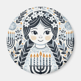 Hanukkah Sameach Brilliance Magnet: Ljusera dig Magnet