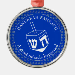 HANUKKAH SAMEACH | Chanukah | Dreidel Julgransprydnad Metall