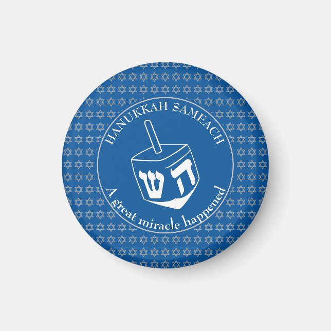 HANUKKAH SAMEACH | Dreidel | Chanukah Magnet (Framsidan)