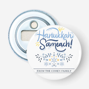 Hanukkah Sameach Enkel Elegant Hanukkah-familjen Flasköppnare