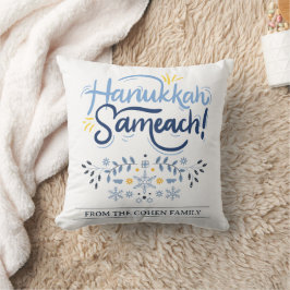 Hanukkah Sameach | Enkel Elegant Hanukkah-familjen Kudde