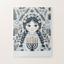 Hanukkah Sameach Glow Puzzle: Biet Together Festi