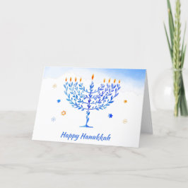 Hanukkah sameach! Lycklig Hanukkah Hälsning Helgkort