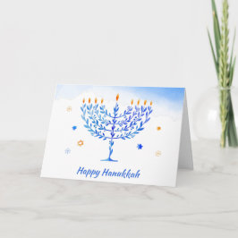 Hanukkah sameach! Lycklig Hanukkah Hälsning Helgkort