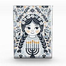 Hanukkah Sameach Radiance Photo Block: Bevara