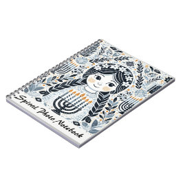 Hanukkah Sameach Radiance Spiral Photo Anteckningsbok