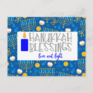 Hanukkah-segnelser Vykort