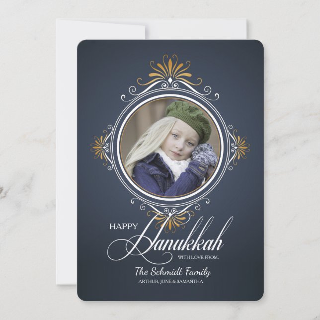 Hanukkah Semesterkort Inbjudningar (Framsida)