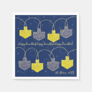 Hanukkah servetter Personlig "Hanukkah Dreidels"