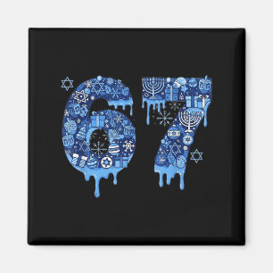 Hanukkah Sex Sju 67 Meme Rollig Dreidel Menorah S Magnet