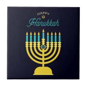 Hanukkah Shabbat Art Kakelplatta