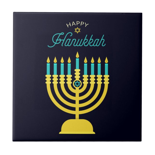 Hanukkah Shabbat Art Kakelplatta (Framsidan)