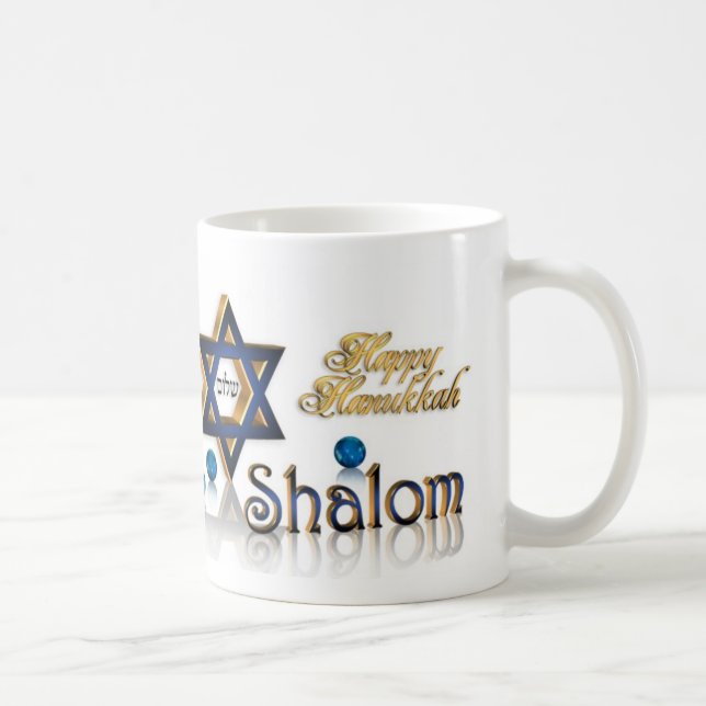 Hanukkah Shalom mugg (Höger)