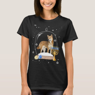 Hanukkah Shiba Inu Hund Snö Globe Pajama T Shirt