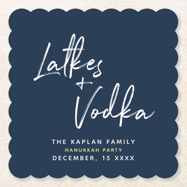 Hanukkah skrivar Latkes och Vodkamarinunderlägg Underlägg Papper (Framsida)