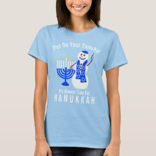 Hanukkah Snögubbe Cute sätter på din Yamuka Funny Tee