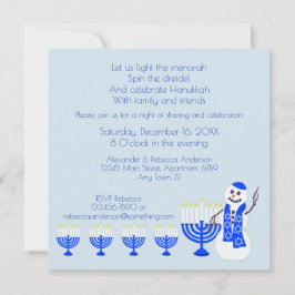 Hanukkah Snögubbe Roligt Familj och vänner Helgdag Inbjudningar